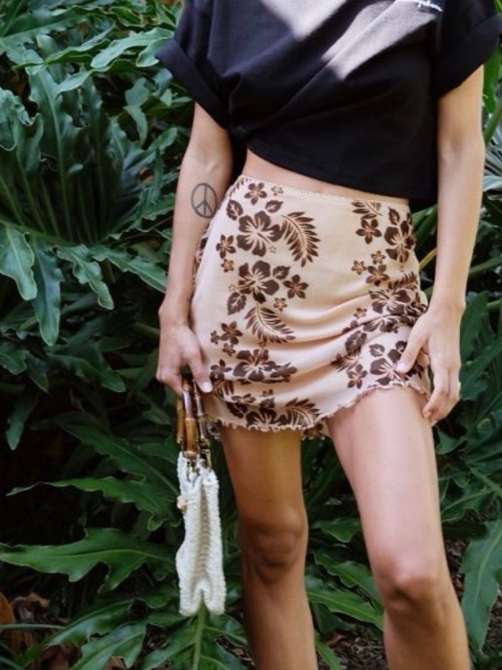 Urban Outfitters Floral Print Mini Skirt